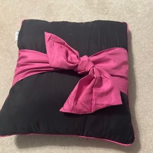NWOT. Pink and black girls room pillow.